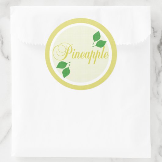 Ananas Fruit Label Sticker (Tas)