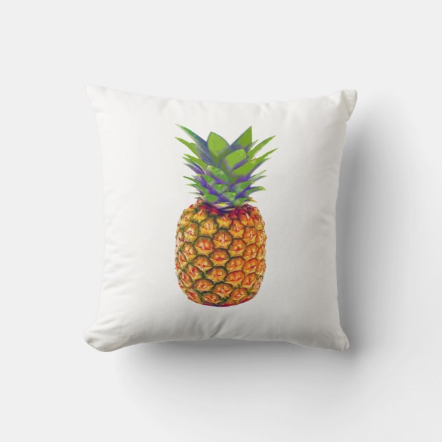 Ananas fruit op wit kussen (Voorkant)