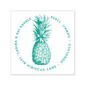 Ananas Fruit Retouradres Hawaii Botanical Zelfinktende Stempel (Design)