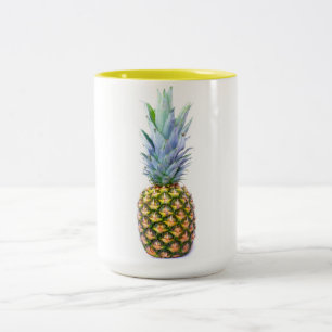 Ananas Fruit Strand Dessert Kleurrijk Tropisch Tweekleurige Koffiemok