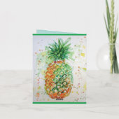 Ananas Fruit Voedsel Tropisch Gevoel Sinaasappel L Kaart (Achterkant)