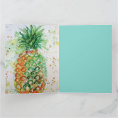 Ananas Fruit Voedsel Tropische Sfeer Oranje Limoen Kaart (Binnen)