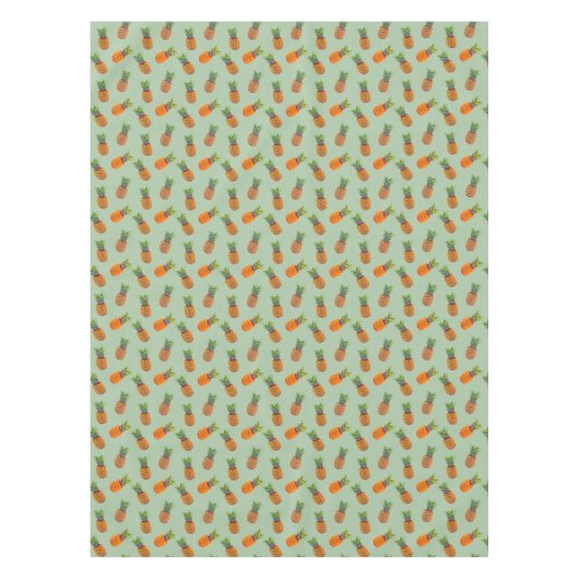 Ananas Fruits on Laurel Green Tafelkleed (Voorkant)