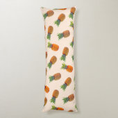 Ananas Fruits on Light Beige Body Pillow Lichaamskussen (Achterkant (Verticaal))