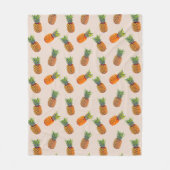 Ananas Fruits on Light Beige Fleece Deken (Voorkant)