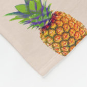 Ananas Fruits on Light Beige Fleece Deken (Hoek)