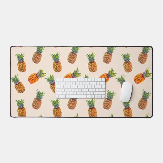 Ananas Fruits on Light Champagne Beige Bureaumat (Keyboard & Muis)