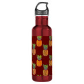 Ananas Fruits on Red Waterfles (Voorkant)