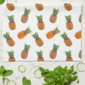 Ananas Fruits op White Kitchen Towel Theedoek (Gevouwen)