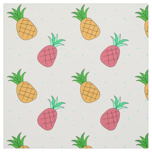 Ananas Fun Fabric Stof (Swatch)
