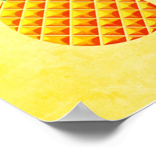 ananas, geel en groen poster (Hoek)