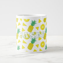 Ananas Geel Groen Fruit Patroon Modern