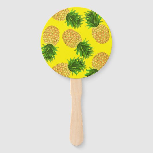 Ananas Geel Handwaaier (Achterkant)