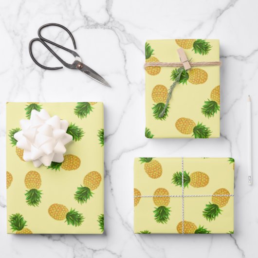 Ananas Geel Inpakpapier Vel (Voorkant)