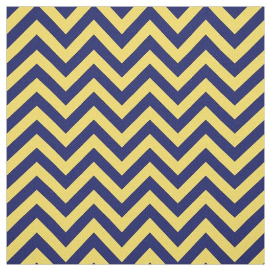 Ananas Geel Navy Blauw LG Chevron Patroon 12I Stof (Swatch)