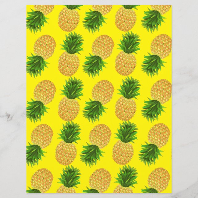 Ananas geel papier blad (Voorkant)