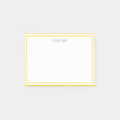 Ananas geel wit ingelijste naam monogram post-it® notes (Voorkant)