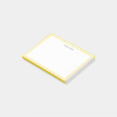 Ananas Geel Wit Omlijst Naam Monogram Post-it® Notes (Schuin)
