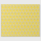 Ananas Geel Wit XL Marokkaans Quatrefoil #7DS Cadeaupapier (Vlak)