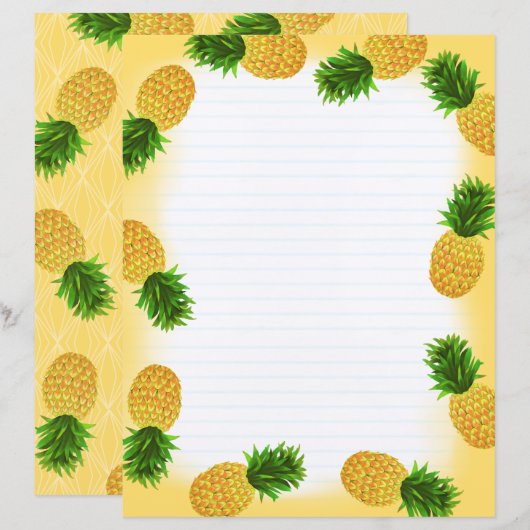 Ananas gele voering (Voorkant / Achterkant)