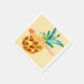 Ananas Gelukkige Verjaardag Servet (Hoek)