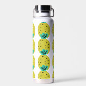 Ananas Geometrische Doodles Monogram  Waterfles (Achterkant)