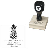 Ananas gepersonaliseerde tropische bruiloft stempe rubberstempel (Gestempeld)