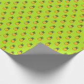 Ananas gepersonaliseerde tropische Luau Gift Wrap Cadeaupapier (Hoek)