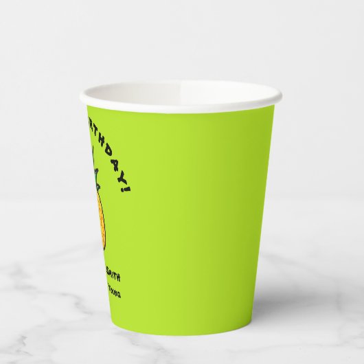 Ananas Gepersonaliseerde Tropische Papieren Kopjes Papieren Bekers (Links)