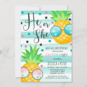 Ananas Geslacht Onthulling Uitnodiging Hawaiian On (Voorkant)