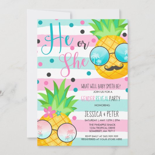 Ananas Geslacht Openbaar Uitnodiging Hawaiian Open (Voorkant)