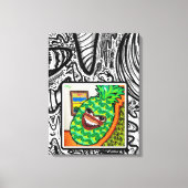 Ananas gezicht in therapie, canvas afdruk (Voorkant)