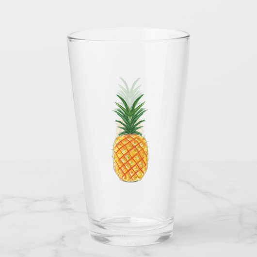 ananas glas (Achterkant)