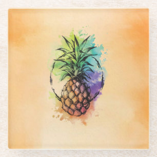 Ananas Glazen Onderzetter