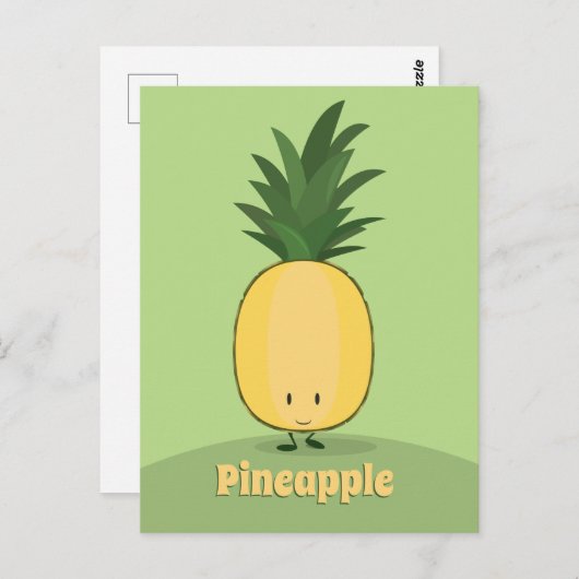 Ananas glimlachen | BRIEFKAART (Voorkant / Achterkant)