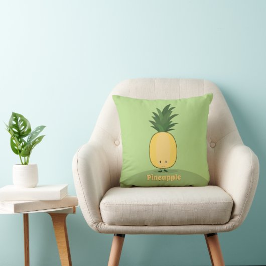 Ananas glimlachen | Sierkussen (Stoel)