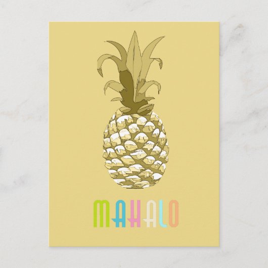 Ananas Gold Mahalo ID239 Briefkaart (Voorkant)