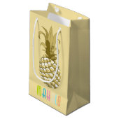 Ananas Gold Mahalo ID239 Klein Cadeauzakje (Voorkant Gekanteld)