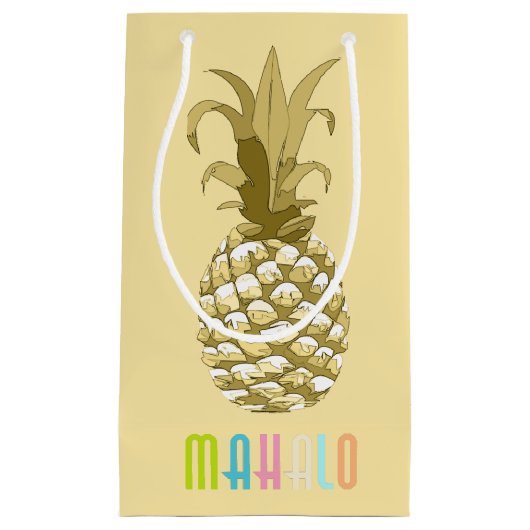 Ananas Gold Mahalo ID239 Klein Cadeauzakje (Voorkant)