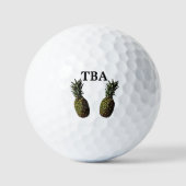 Ananas Golf Balls - Optionele personalisatie Golfballen (Voorkant)