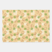 Ananas gooien in Sinaasappel, blauw en groen Inpakpapier Vel (Voorkant 3)