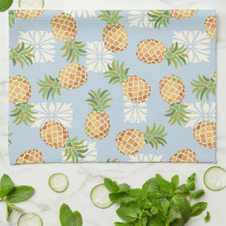 Ananas gooien zacht blauw theedoek