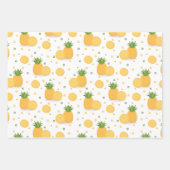 Ananas Granaatappel Peer Inpakpapier Set van 3 Vel (Voorkant)