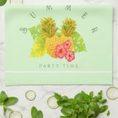 Ananas Green Theedoek (Gevouwen)