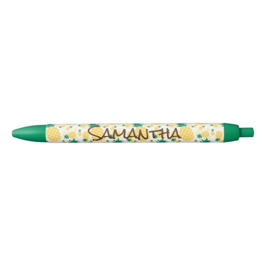 Ananas Green Trim Pen, zwarte inkt Pen (Voorkant)