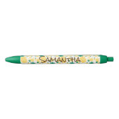 Ananas Green Trim Pen, zwarte inkt Zwarte Inkt Pen (Voorkant)