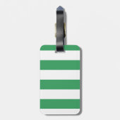 ananas | Groen monogram Bagagelabel (Achterkant verticaal)