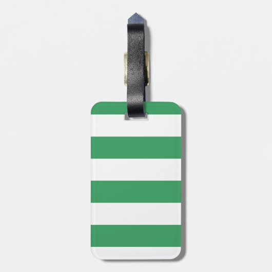 ananas | Groen monogram Bagagelabel (Achterkant verticaal)