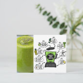 Ananas Groen Smoothie Recept Briefkaart (Staand voorkant)