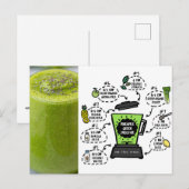Ananas Groen Smoothie Recept Briefkaart (Voorkant / Achterkant)